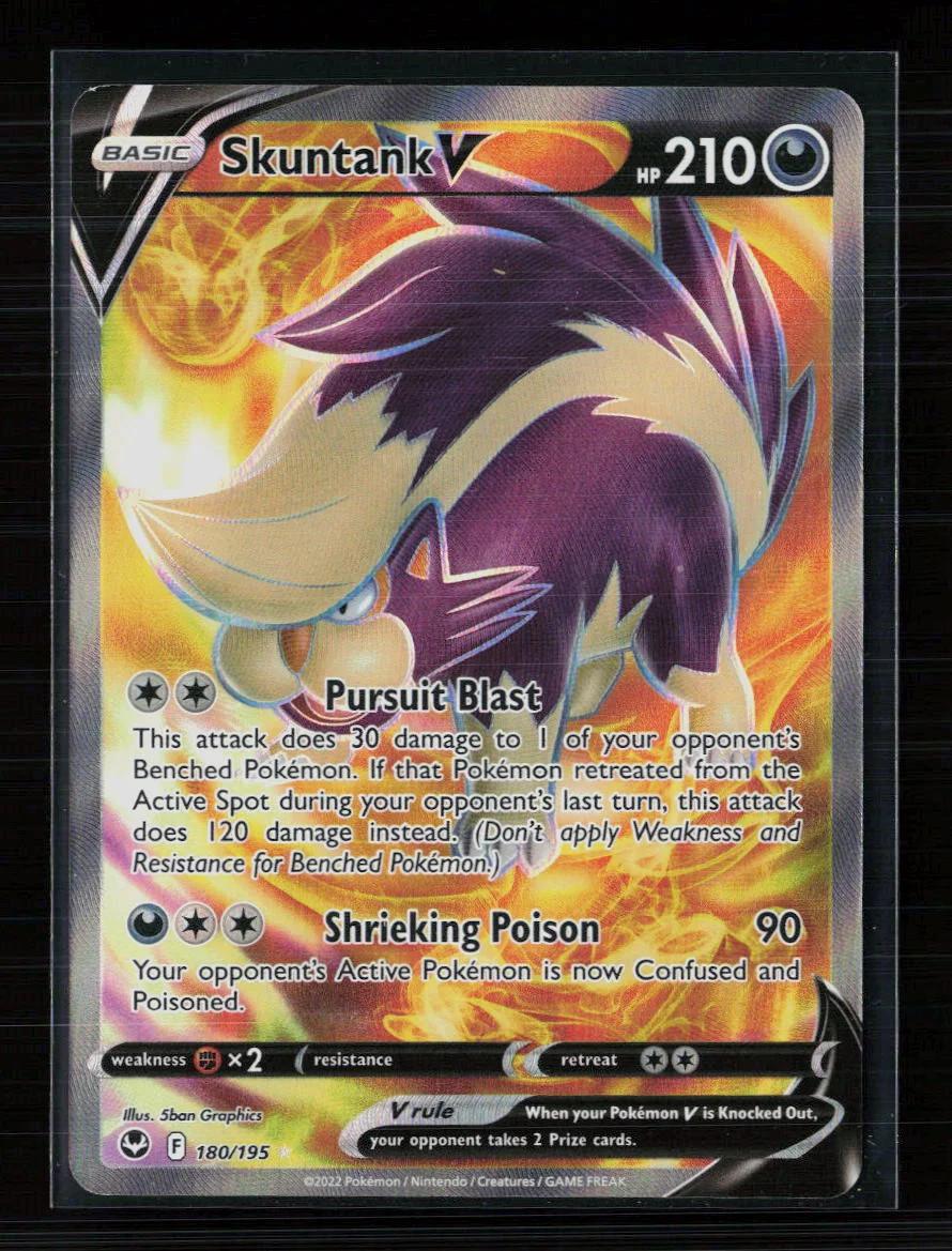 Pokemon 2022 Silver Tempest Skuntank V FA #180/195