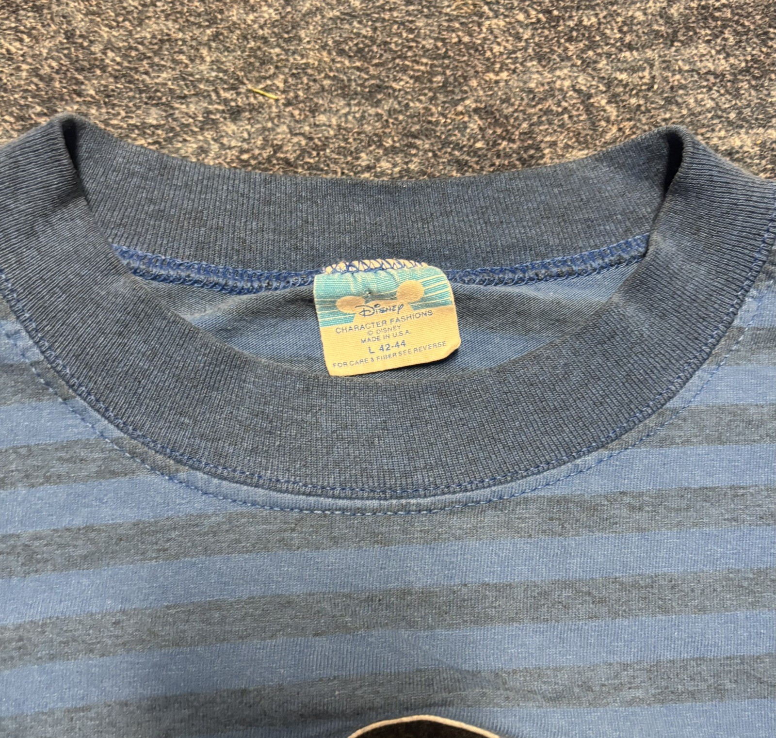 Vintage 90s Stripe Mickey Mouse Walt Disney Ringer Shirt USA Single Stitch