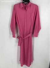 Express Womens Pink Portofino Long Sleeve Knee Length Shirt Dress Size Large