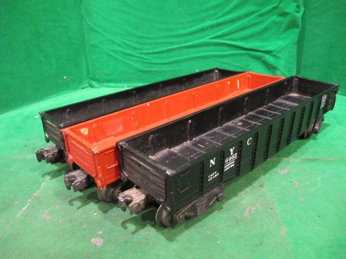 LOT of 3 - clean Lionel O Gauge Gondolas, 6462 New York Central - Picture 8 of 9