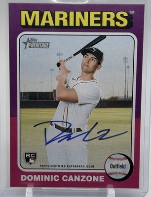 Dominic Canzone Rookie Auto Topps Heritage High Number Real One Autograph ROA-DC
