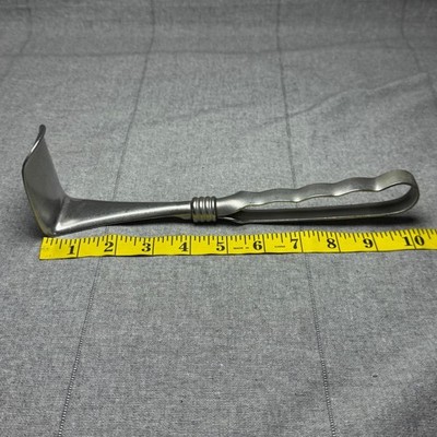 Stainless Steel Surgical Retractor Loop Handle L Shaped Blade Instrument Silver