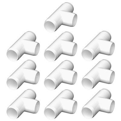  letsFix 3/4'' PVC Fittings Tee (10-Pack) Furniture Grade, Elbow 3/4 Inch,