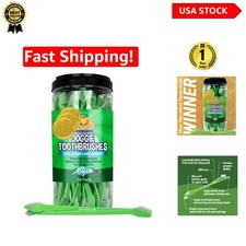 50 Count Eco-Friendly Dual-Ended Toothbrushes for Dogs Cats - Soft Bristles