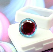 Natural Pitambari Sapphire Bi-Color 9.72 Ct Round Cut Certified Loose Gemstone