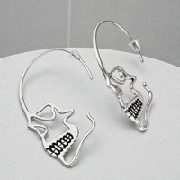 OhrhäNger Totenkopf TotenschäDel Edelstahl GeschwäRzt Ohrringe