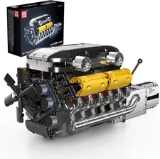 Mould King LB V12 Engine Kits That Runs, Build Your Own Combustion Engine, Model