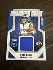 2025 Panini Donruss Elite Puka Nacua Numbers Game Patch /599 #NGJ-PKN Rams
