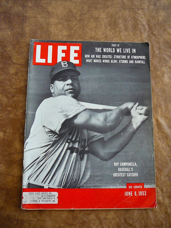 1953 LIFE Magazine - Roy Campanella Brooklyn Dodgers -Greatest Catcher