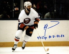 Ken Morrow Signed New York Islanders 8x10 Photo w/ 4x Cup 80 81 82 83 LSCM COA