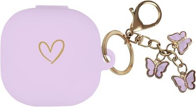 Soft Silicone Case with Gold Heart Pattern for Samsung Galaxy Buds FE/2/Pro Live
