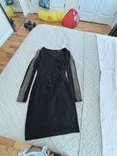 Guess Women’s Dress Gold Metallic Sleeve Detail Size 8