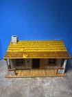 Vtg MARX  WESTERN TIN CABIN Building 1950’s W/Chimney