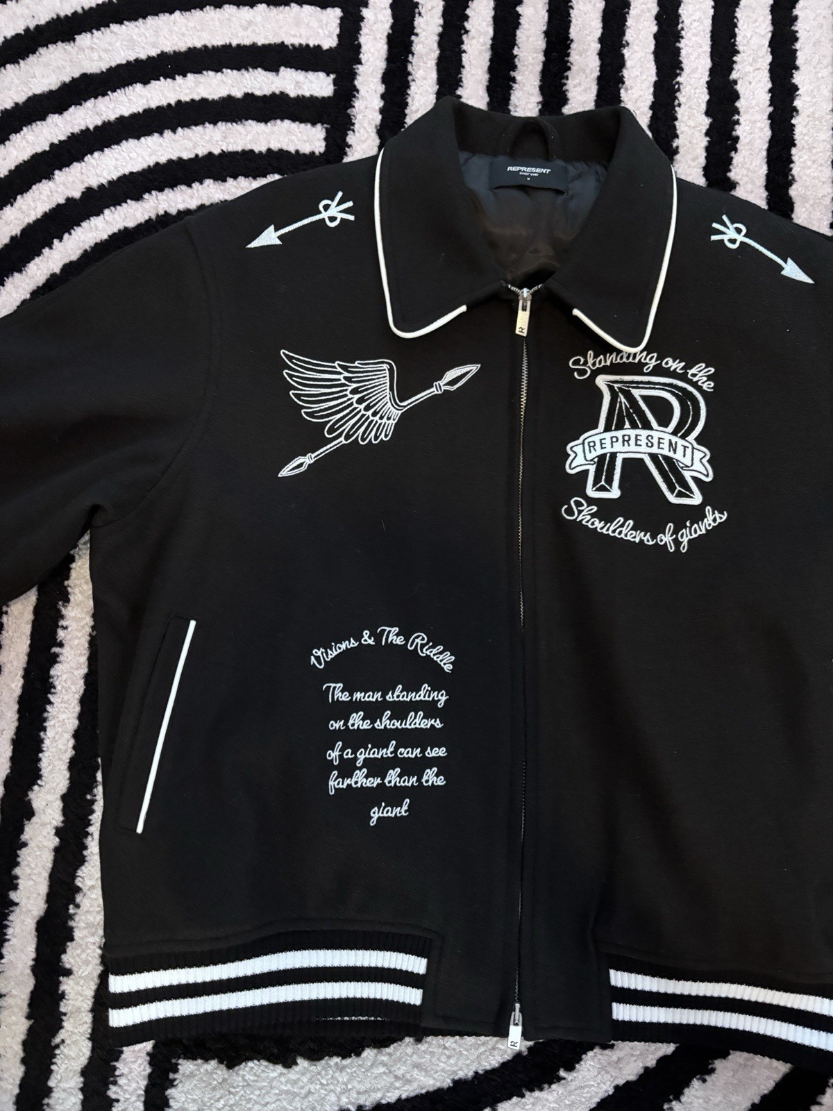 Authentic Represent Varsity Jacket Size Medium - image 3
