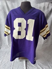 Vintage Minnesota Vikings #81 Football Jersey Logo 7 Size Men's XL Adult 1980's
