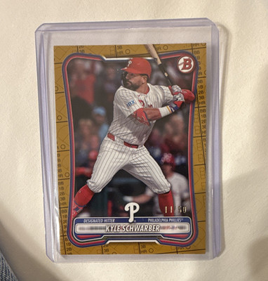 Topps 2026 Bowman Kyle Schwarber #20 Philadelphia Phillies Serial Numbered 11/50