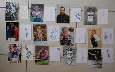 12 autografów (rozmiar KK + zdjęcie 9x13 ) medalistów olimpijskich