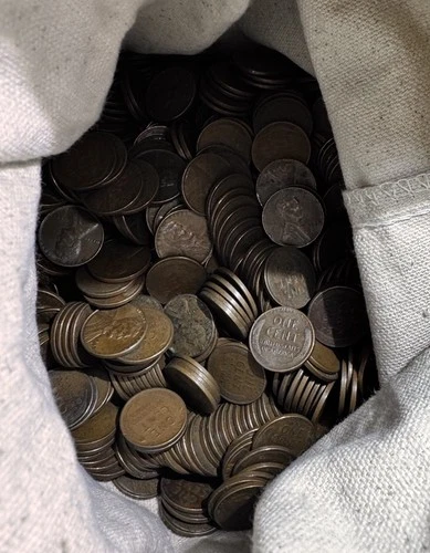 Lincoln Wheat Cent Pennies 1909-1958 5 lbs Pounds Circulated Bulk Lot Unsearched