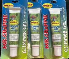 MR. CRAPPIE ' SPIKE IT GLIMMER GEL ATTRACTANT ' SUPER SHINER SCENT - LOT OF 3