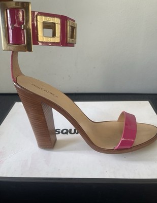 Dsquared2 Women's Pink Ankle Strap Sandals Shoes US 10 IT 41
