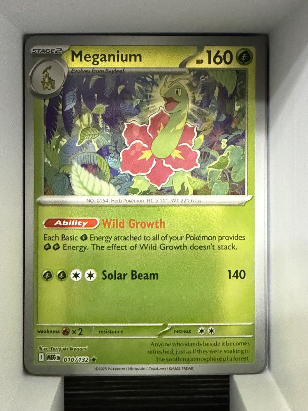 Meganium Reverse Holo Rare ME01: Mega Evolution 010/132 NM