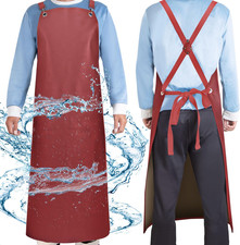 Waterproof Rubber Aprons for Women, Heavy Duty Vinyl Dishwasher Apron Adjustable