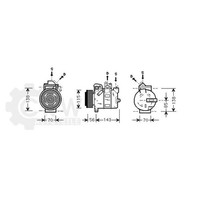 Kompressor Klimaanlage FüR Opel Zafira A 2.2 Dti 16V Bj.02-05