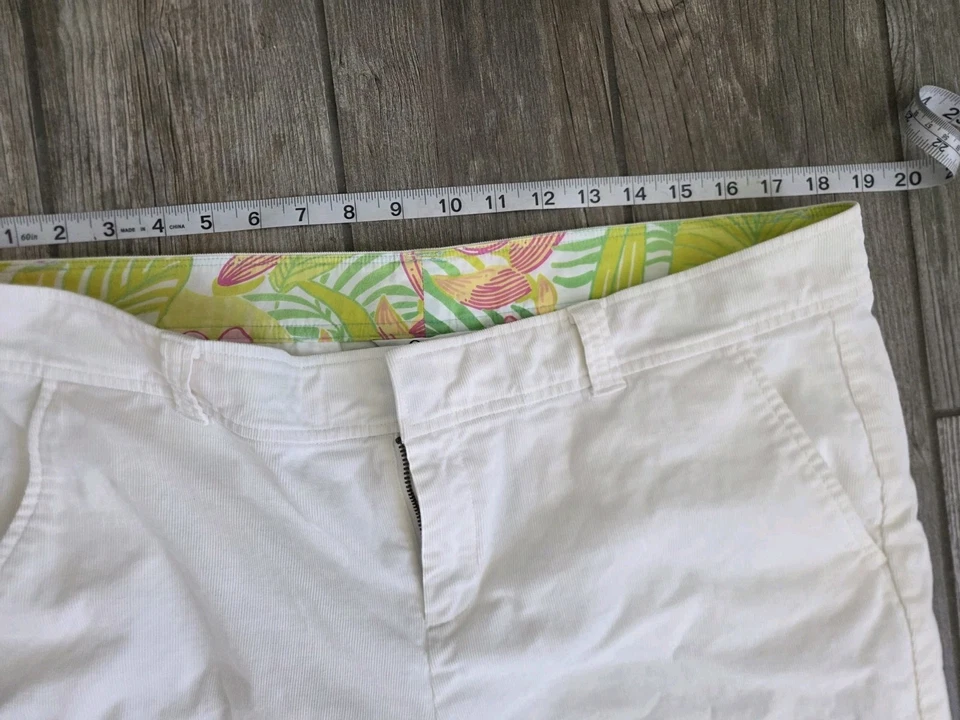 Lily Pulitzer Corduroy Bootcut White Pants In Size 14. VGUC - Image 3 of 4