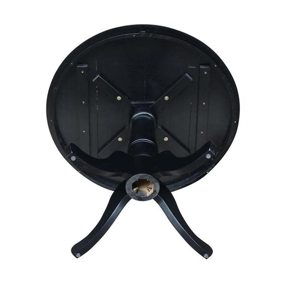 Mesa de comedor redonda International Concepts 36" en color negro Foto 3 de 4