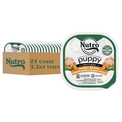 Nutro Puppy Grain Free Dog Food, Natural Wet Dog Food Bites in Gravy Tender Chic