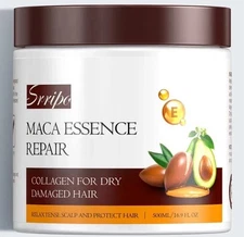 Srripo Maca Essence Repair Collagen for dry damaged hair 8.45oz  Vitamin E Mask