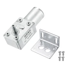 DC 6V 10RPM Reversible Worm Geared Motor with Bracket 6mm D-Shape Shaft