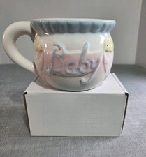 Vintage Ceramic baby nursery planter, cup or mug Storage Container Unisex
