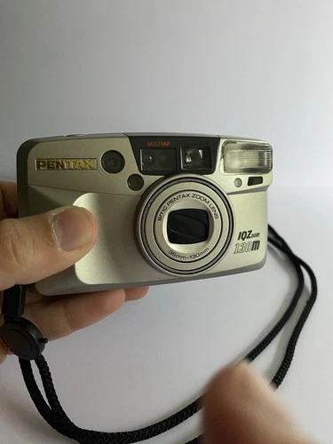 Pentax IQZoom 130M 35mm Point & Shoot Film Camera with Strap and Case