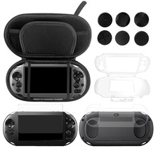 JDGPOKOO 10 in 1 Accessories Kit for PS Vita 2000, Carrying psv2000, black