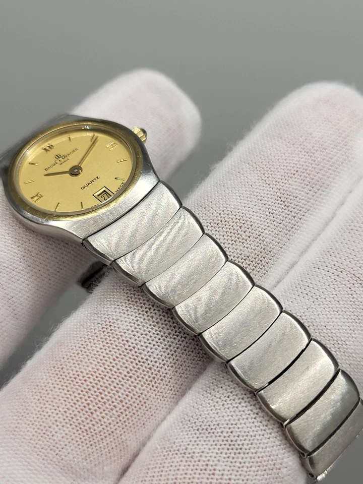 Raro [COMO NUEVO] 1980 Baume & Mercier Avant-Garde Delgado Reloj de Cuarzo Vintage Suizo  Foto 3 de 4