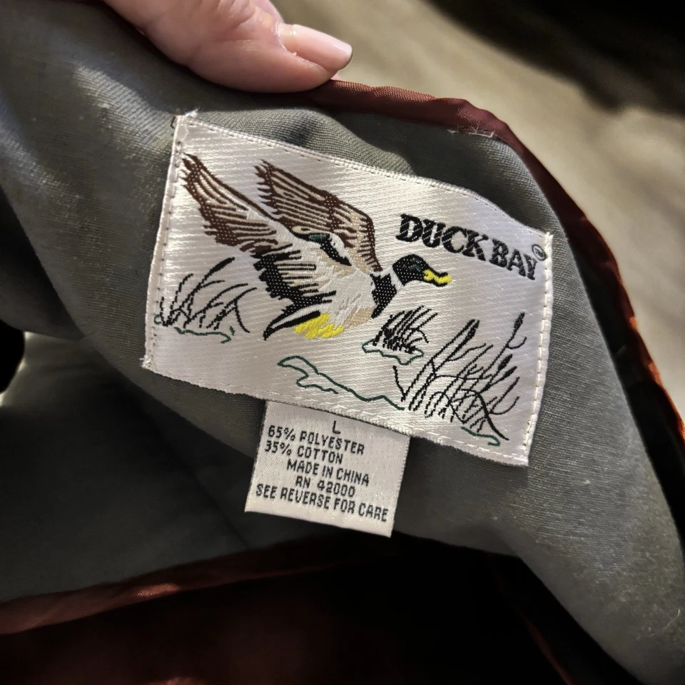 Vintage DUCK BAY Hunting Vest Size L TREBARK Camo - Image 3 of 4