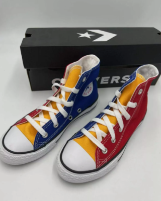 Chuck Taylor Blue Red And Yellow Converse Converse Shoes Primary
