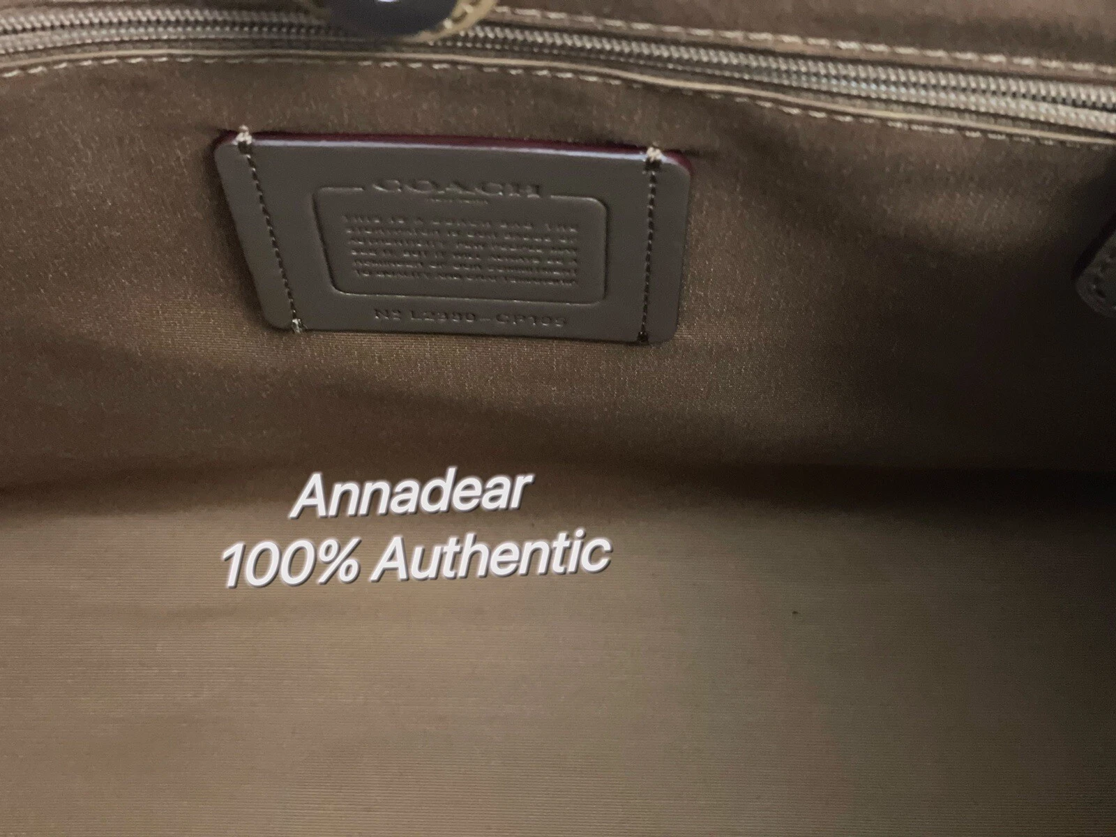 Borsa a tracolla nuova con etichette Coach CP105 Smith Tote con firma denim tela nera in pelle