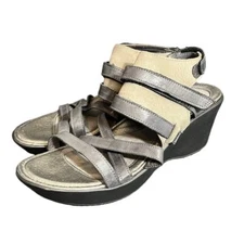 NAOT Platform Wedge Sandals 40 US 9-9.5 Prestige Leather Strappy Shoes