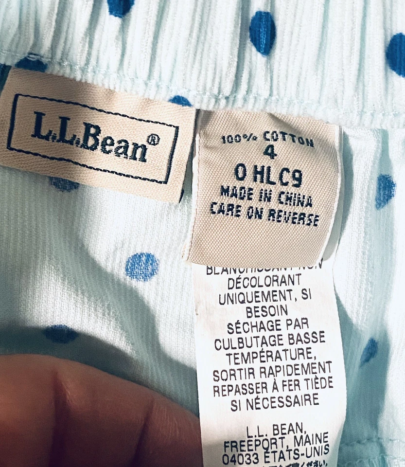 LL Bean size 4 Blue Corduroy Polka dot Skirt 3 tiered Girls EUC - Image 2 of 4