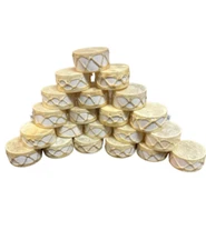 10 PIECE WHOLESALE   ,  2"  RAWHIDE  DRUMS  , REAL HIDE , WHOLESALE SET ,  CRAFT