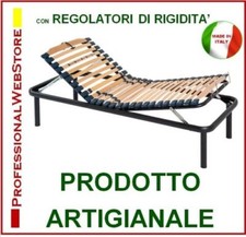 RETE LETTO SINGOLO CON DOGHE RETI SANITARIE REGOLABILI TESTA PIEDI cm 80x190x25