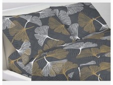 COPRILETTO ESTIVO MATRIMONIALE GINKO FOGLIE GRIGIO PIQUET COTONE MADE IN ITALY