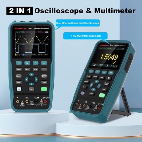 Handheld Digital Oscilloscope Multimeter 50MHz 2-Channel 3.5" TFT Screen - Picture 3 of 11