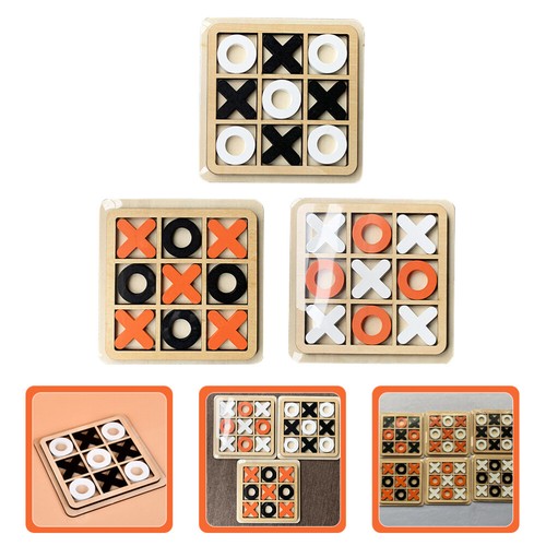 2 PCS Tic Toe Game Child Chess Board for Adults Family Room Decor - Picture 12 of 12