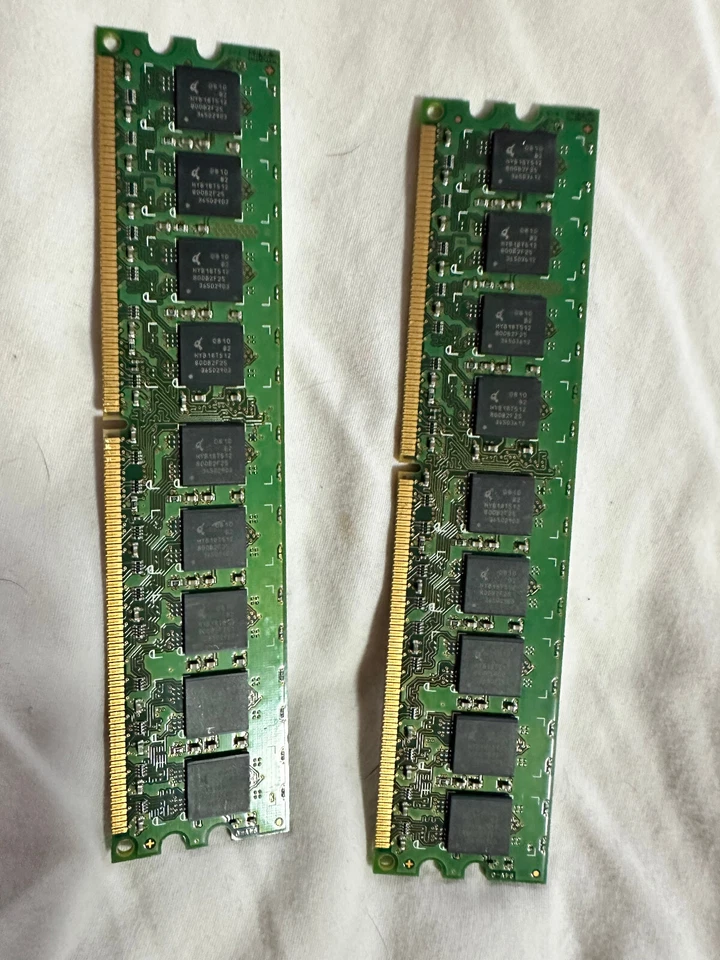 2GB 2x1GB PC2-6400E QIMONDA DDR2-800 HYS72T128020EU-2.5-B2 ECC RAM HP 444908-051 - Image 4 of 4