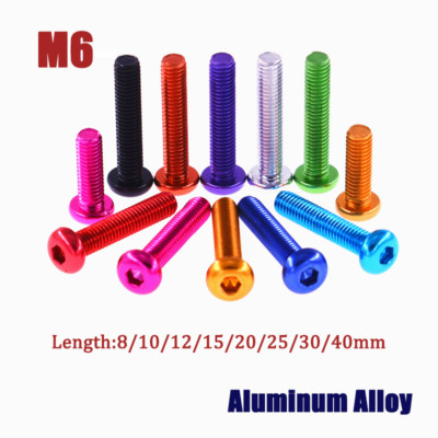 M6 Aluminum Alloy Anodized Dome Head Socket Button Screws Hex Socket Screw