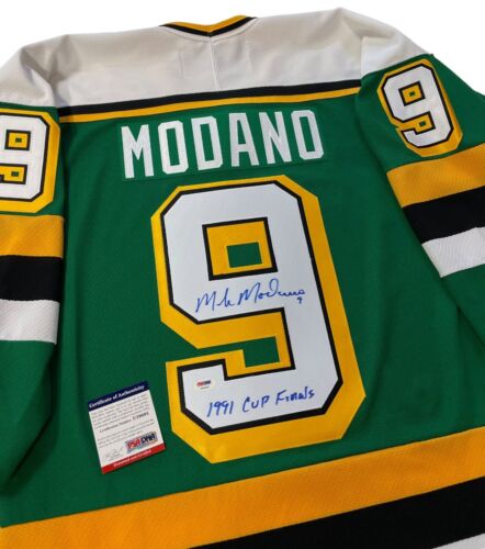 MIKE MODANO SIGNED & INSCRIBED CCM NORTH STARS 1991 STANLEY CUP JERSEY PSA COA - Picture 3 of 5