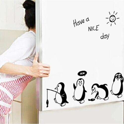 Cartoon Wall Sticker - Kids Room Penguin Sticker Fridge Home Decor Wall Stickers - Afbeelding 1 van 12
